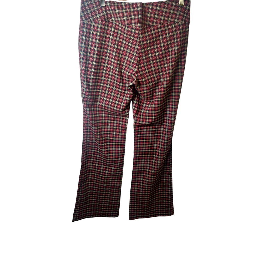 Celine by Champion Red Plaid‎ Trousers Straight Leg Pants Size L Made in USA